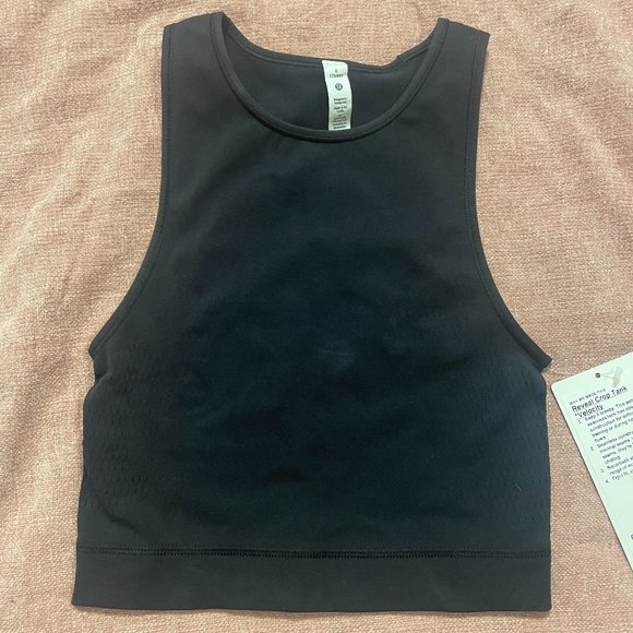 lululemon athletica Tops - Reveal Crop Tank Velocity *BLCK